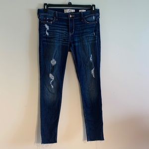 Hollister Low Rise Super Skinny Distressed Jeans